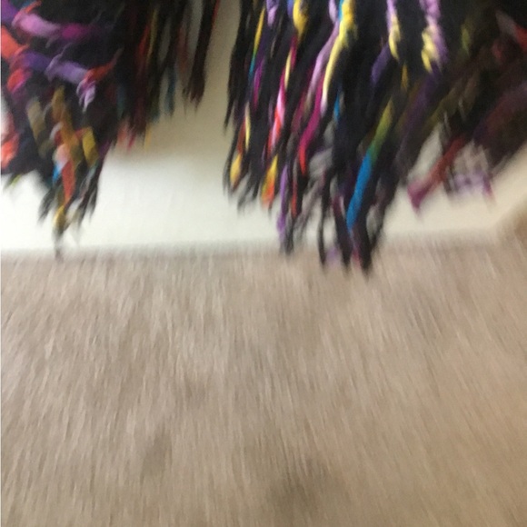 Multicolor Fringe Knit Coat - Picture 7 of 10